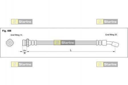 Тормозной шланг STARLINE STAR LINE HA ST.1224