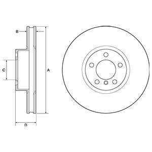 Тормозной диск BMW 7 Delphi BG9141C
