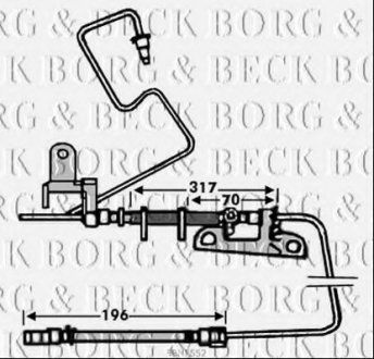 Тормозной шланг Borg & Beck BBH7552 (фото 1)