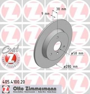 Тормозной диск ZIMMERMANN 405410020 (фото 1)