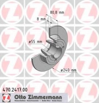 Тормозной диск ZIMMERMANN 470241700 (фото 1)