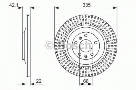 Тормозной диск BOSCH 0 986 479 591