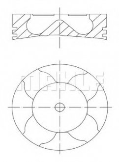 Поршень AUDI engine MAHLE 0334112