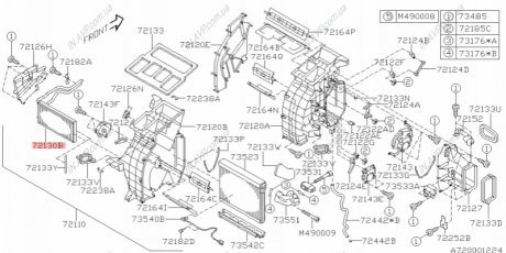 Радиатор печки Subaru 72130XA00A