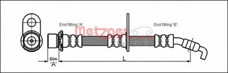 Шланг тормозной METZGER 4111423