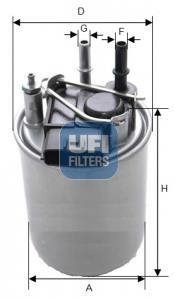 Топливный фильтр UFI Filters 24.080.00 (фото 1)