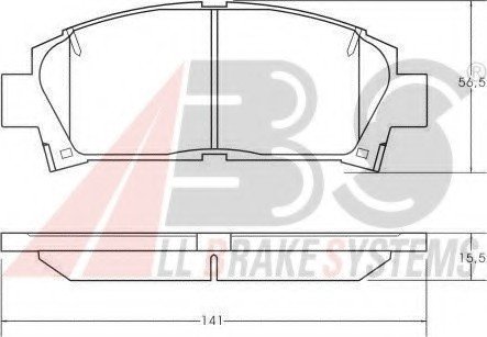 Гальмівні колодки пер. Avensis/Camry/Carina 89-03 (AKEBONO) ABS 36866