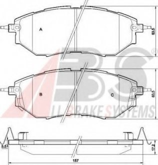 Колодки дисковые A.B.S. ABS 37502