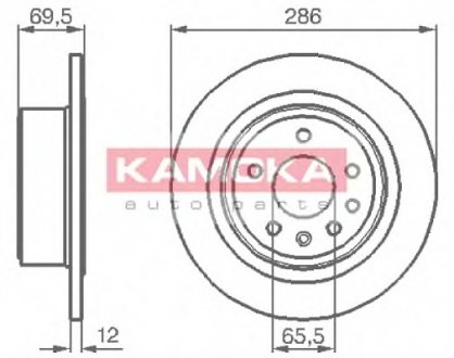 Тормозной диск KAMOKA 1031396 (фото 1)