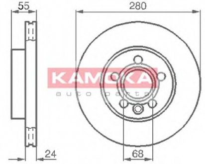 Тормозной диск KAMOKA 1032020 (фото 1)