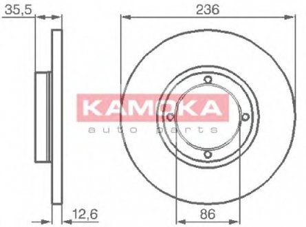 Тормозной диск KAMOKA 1032152 (фото 1)