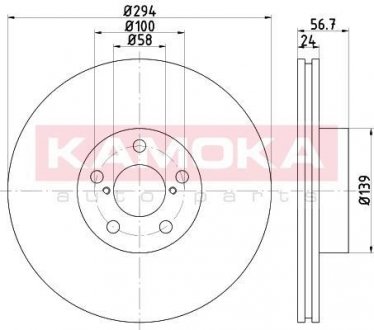 Тормозной диск KAMOKA 1032350 (фото 1)