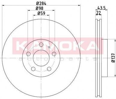 Тормозной диск KAMOKA 103312 (фото 1)