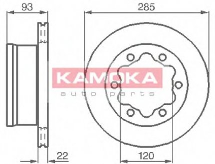 Тормозной диск KAMOKA 103382 (фото 1)