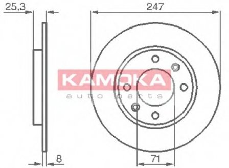 Тормозной диск KAMOKA 103488