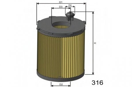 Масляный фильтр MISFAT L104 (фото 1)