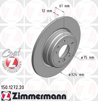 Тормозной диск ZIMMERMANN 150127220 (фото 1)