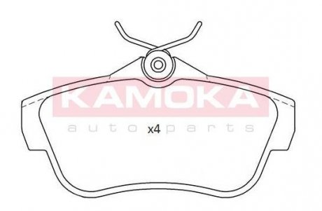 Комплект тормозных колодок, дисковый тормоз KAMOKA JQ101174