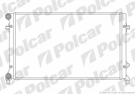 Радiатор Audi A3 Seat Altea Skoda Octavia VW Caddy III, Golf V, Touran 1,4-2,0SDI 02.03- POLCAR 133108A1 (фото 1)