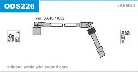 Провод зажигания (Silikon) OPEL VECTRA B, OMEGA B, CORSA B JANMOR ODS226