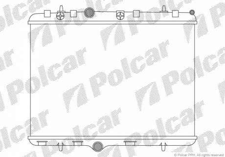 Радіатор охолодження Peugeot 407 1,8 16V 2,0 HDI 04- POLCAR 574808A1