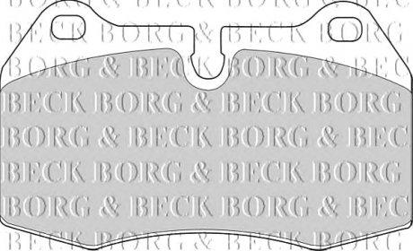 Комплект тормозных колодок, дисковый тормоз Borg & Beck BBP1596 (фото 1)