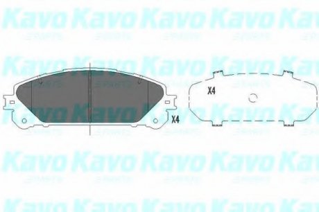 Комплект тормозных колодок, дисковый тормоз PARTS KAVO KBP9116