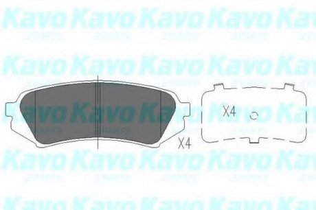 Комплект тормозных колодок, дисковый тормоз PARTS KAVO KBP9118