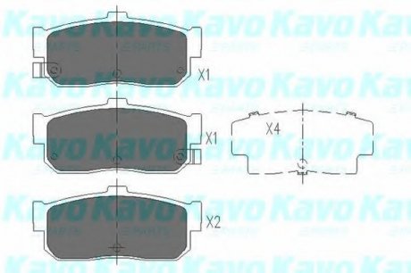 Комплект тормозных колодок, дисковый тормоз PARTS KAVO KBP6513 (фото 1)