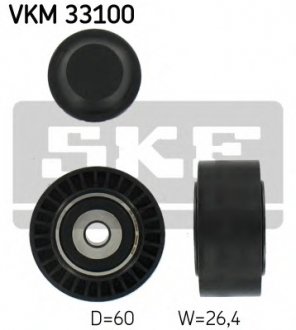 Паразитный / ведущий ролик, поликлиновой ремень SKF VKM33100 (фото 1)