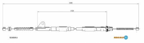 Трос зупиночних гальм Adriauto 5202191