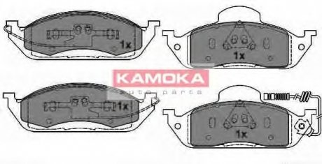 Комплект тормозных колодок, дисковый тормоз KAMOKA JQ1012800 (фото 1)