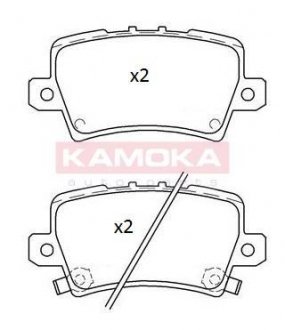 Комплект тормозных колодок, дисковый тормоз KAMOKA JQ101261