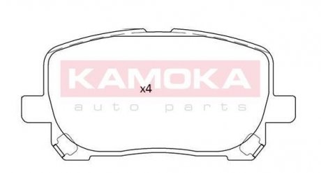 Комплект тормозных колодок, дисковый тормоз KAMOKA JQ101256