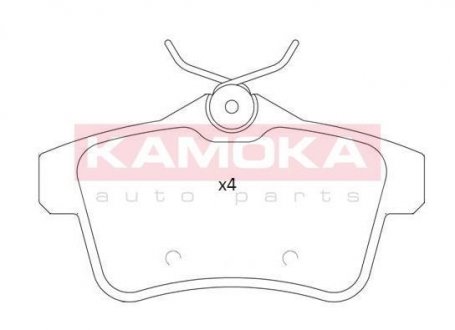 Комплект тормозных колодок, дисковый тормоз KAMOKA JQ101235