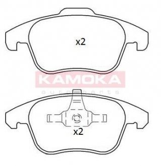 Комплект тормозных колодок, дисковый тормоз KAMOKA JQ101219