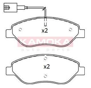 Комплект тормозных колодок, дисковый тормоз KAMOKA JQ101199