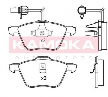 Комплект тормозных колодок, дисковый тормоз KAMOKA JQ101198