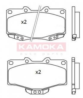 Комплект тормозных колодок, дисковый тормоз KAMOKA JQ101184