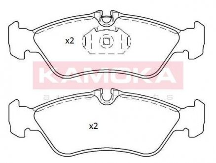 Комплект тормозных колодок, дисковый тормоз KAMOKA JQ101164