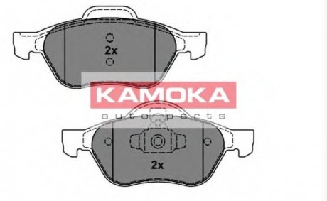 Комплект тормозных колодок, дисковый тормоз KAMOKA JQ101162 (фото 1)