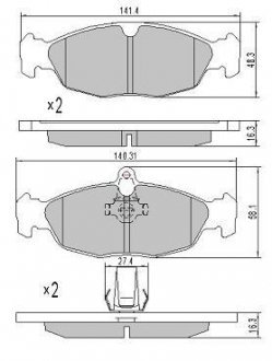 Комплект тормозных колодок, дисковый тормоз FREMAX FBP0758 (фото 1)