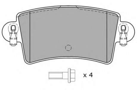 Комплект тормозных колодок, дисковый тормоз FREMAX FBP1275 (фото 1)