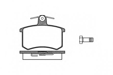 Комплект тормозных колодок, дисковый тормоз WOKING P035300 (фото 1)