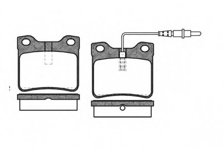 Комплект тормозных колодок, дисковый тормоз WOKING P221322 (фото 1)