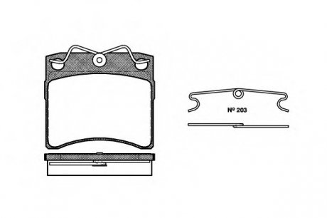 Комплект тормозных колодок, дисковый тормоз WOKING P285300 (фото 1)