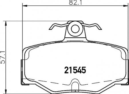 Комплект тормозных колодок, дисковый тормоз MINTEX MDB1489 (фото 1)