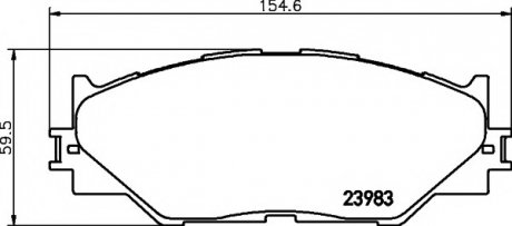 Комплект тормозных колодок, дисковый тормоз MINTEX MDB2747 (фото 1)