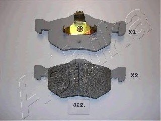 Комплект тормозных колодок, дисковый тормоз Ashika 5003322 (фото 1)
