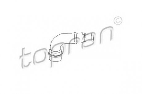 Шланг, воздухоотвод крышки головки цилиндра TOPRAN 111158 (фото 1)
